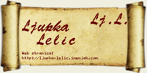Ljupka Lelić vizit kartica